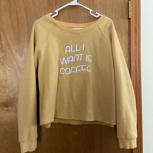 Reversible crop sweatshirt